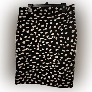 Philosophy Republic Clothing Black White Peach Dots Pencil Skirt Women’s 14